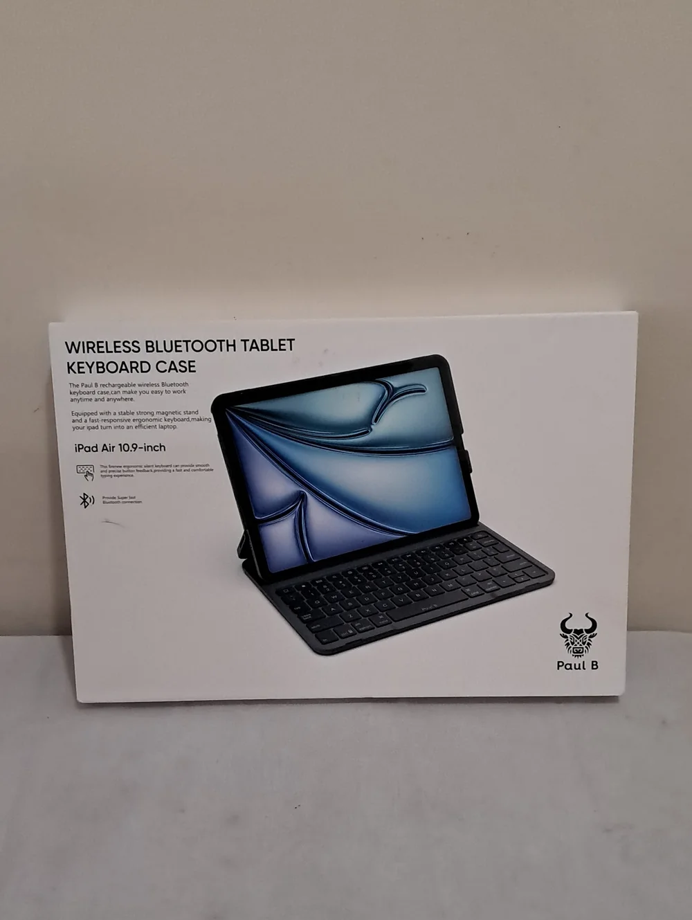 Wireless Bluetooth Tablet Keyboard Case for iPad Air 10.9-inch - Black